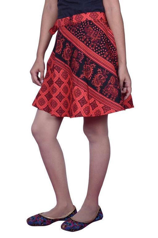 Cotton Printed Wrap Around Short Skirt only in Bigswipe