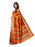 Orange, Black Color Poly Silk Saree only in Bigswipe