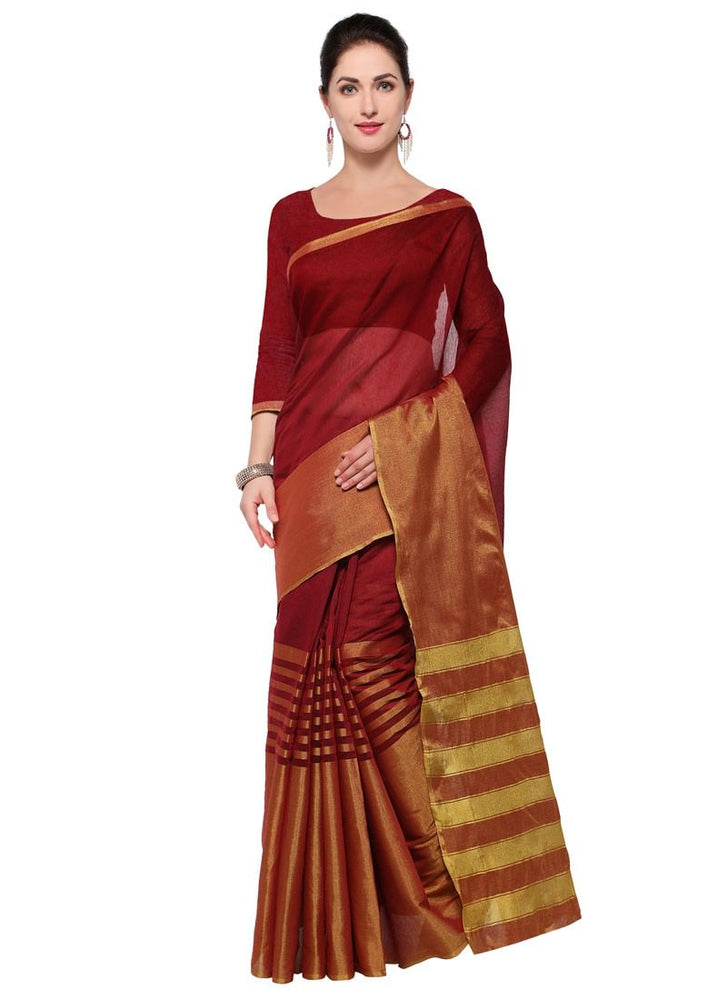 Maroon Color Art Silk Saree only in Bigswipe