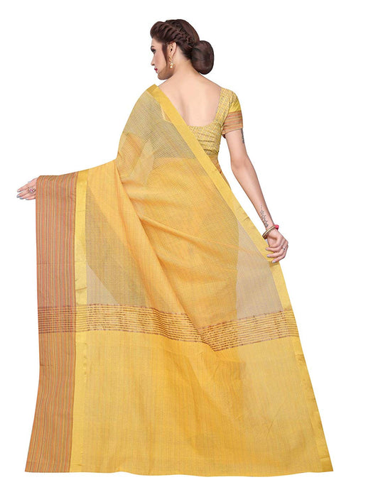 Yellow Color Poly Silk Saree