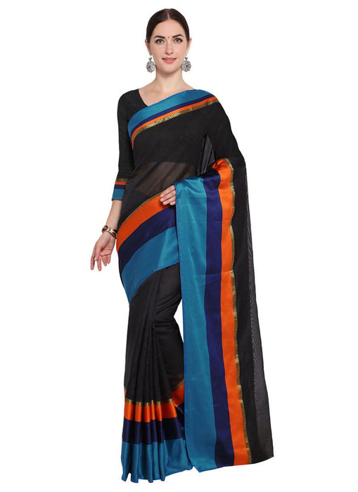 Black,Multi Color Poly Silk Saree only in Bigswipe