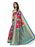 Turquoise, Multi Color Poly Silk Saree