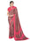 Grey, Pink Color Crepe Saree only in Bigswipe