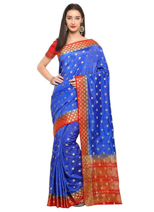 Blue Color Poly Silk Saree only in Bigswipe