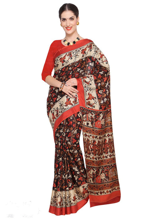 Brown, Multi Color Art Silk Saree only in Bigswipe