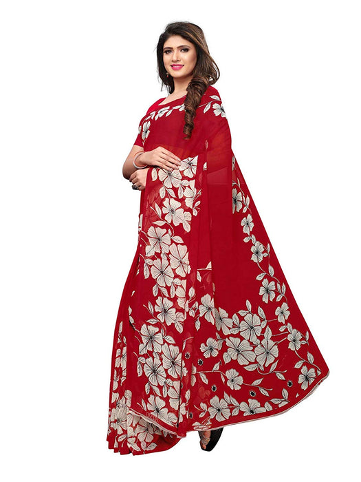 Maroon, Multi Color Georgette Saree only in Bigswipe