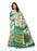 Off White, Turquoise Color  Poly Silk Saree only in Bigswipe