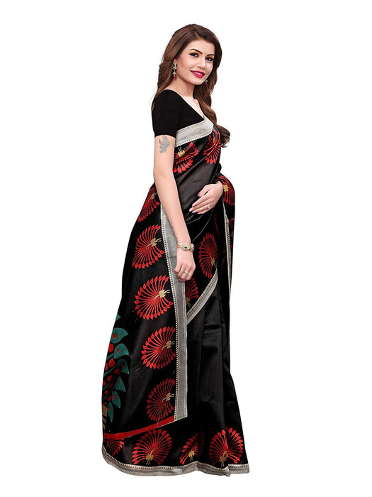 Black, Multi Color Poly Silk Saree only in Bigswipe