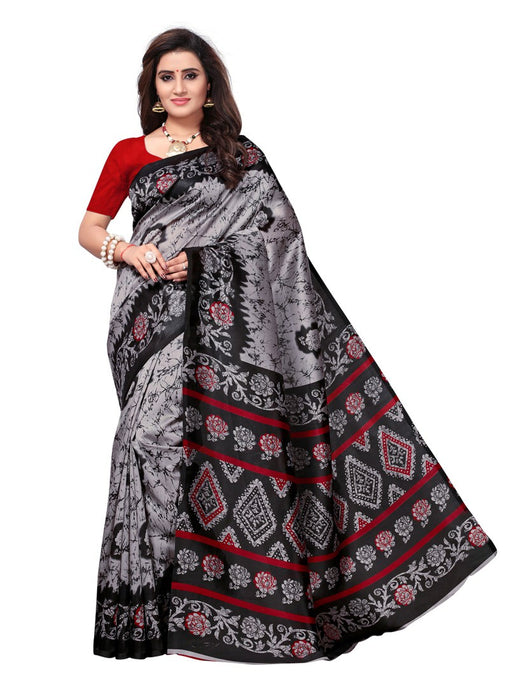 Black, Grey Color  Poly Silk Saree only in Bigswipe