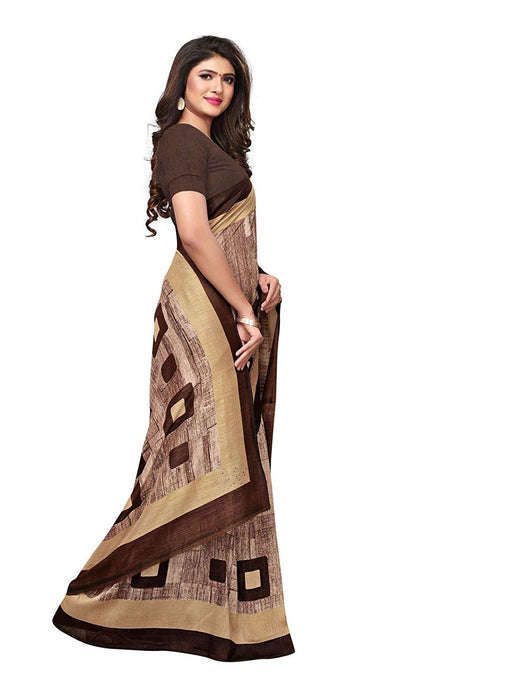 Brown, Beige Color Vichitra Silk (Art Silk) Saree only in Bigswipe