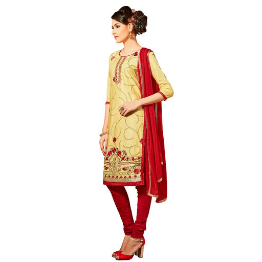 Glaze Cotton Fabric Yellow Color Dress Material only in Bigswipe