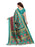 Turquoise, Multi Color Poly Silk Saree