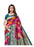 Turquoise, Pink, Multi Color Poly Silk Printed Work Saree