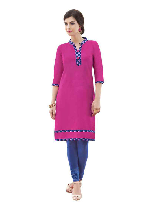 Pink Color N/A Cotton Kurti only in Bigswipe