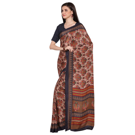 Crepe Fabric Multi Color Saree with Blouse only in Bigswipe