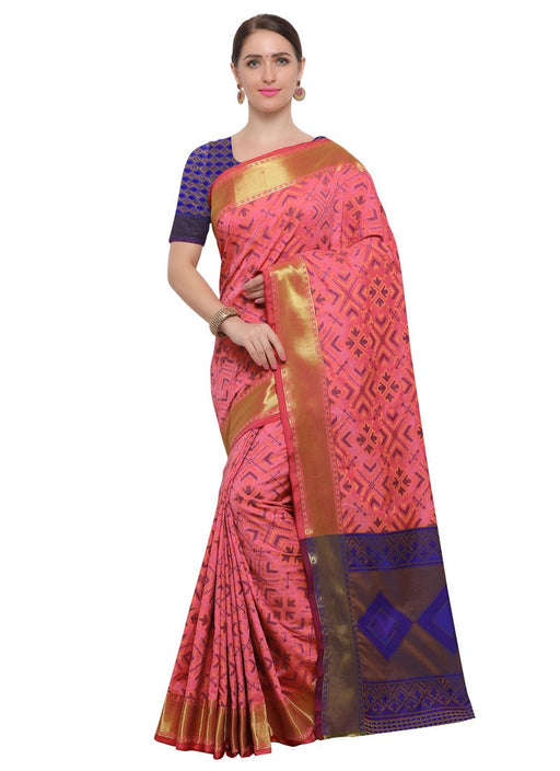 Peach Color Poly Silk Saree only in Bigswipe