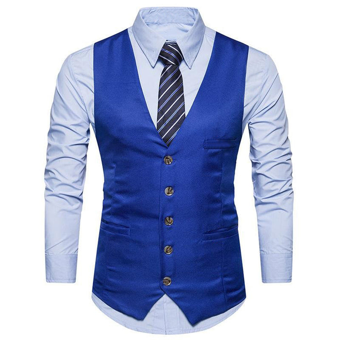 Blue Color Men's Party Wear waistcoat Ethnic Jacket only in Bigswipe