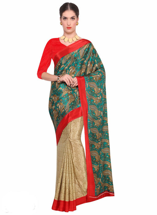 Beige Color Crepe Saree only in Bigswipe