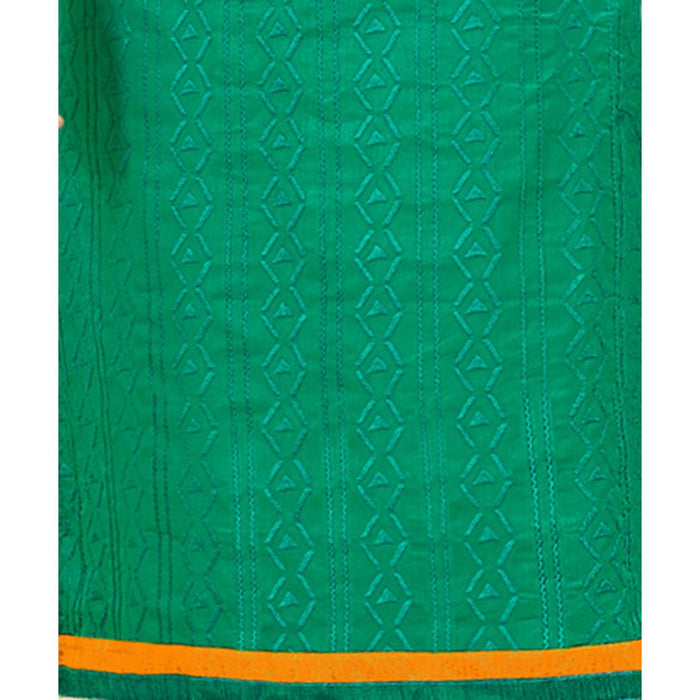 Glace Cotton Fabric Green Color Dress Material only in Bigswipe