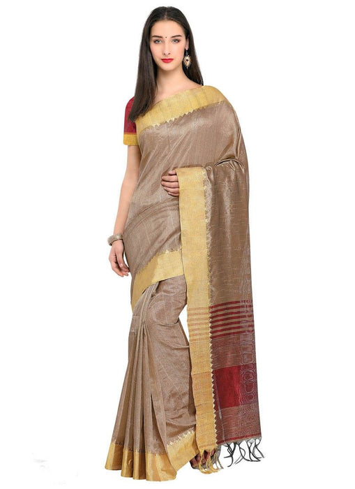 Beige Color Bhagalpuri Saree only in Bigswipe