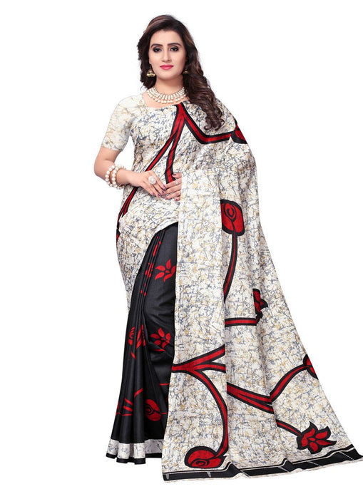 Black, Multi Color  Vichitra Silk (Art Silk) Saree only in Bigswipe