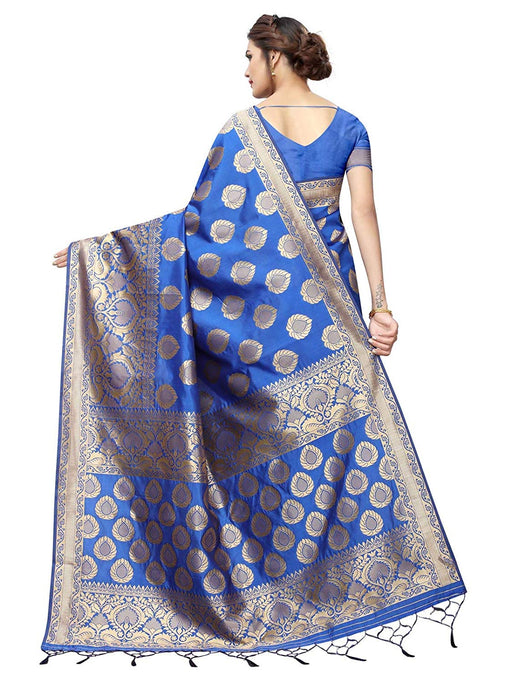 Blue Color Poly Silk Saree only in Bigswipe