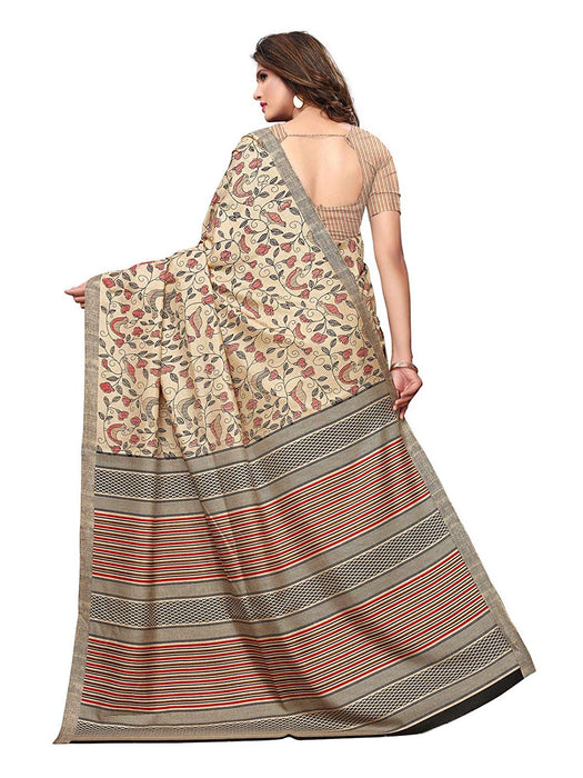 Beige, Black, Multi Color Vichitra Silk (Art Silk) Saree only in Bigswipe