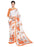 Off White, Orange Color Georgette Saree only in Bigswipe