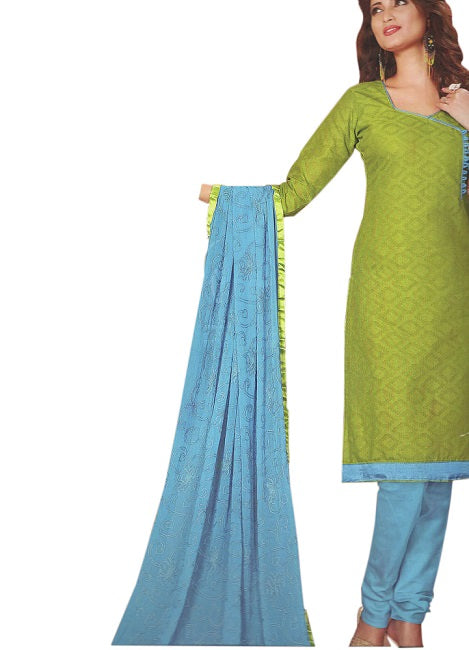 Printed Cotton Salwar Suit Fabric With Dupatta For Women only in Bigswipe