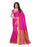 Pink Color  Poly Linen Saree only in Bigswipe