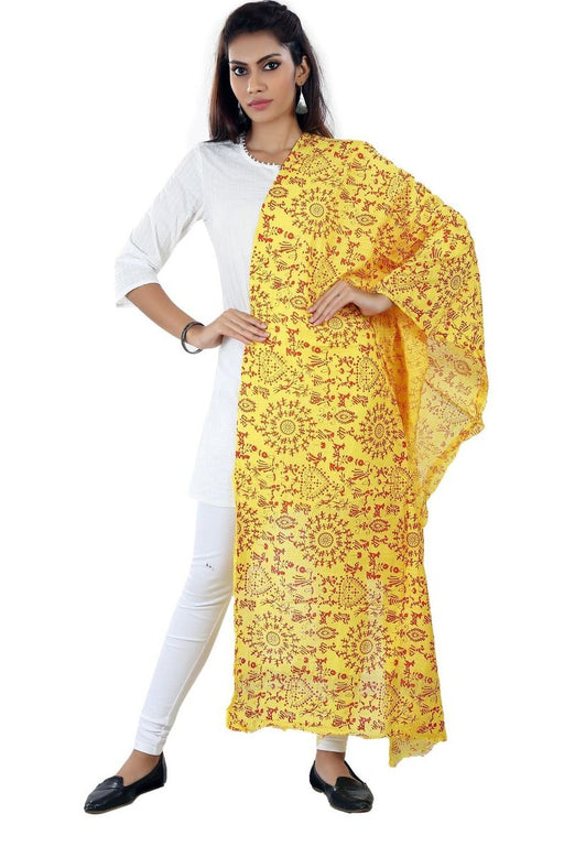 Cotton Printed Solid Dupatta only in Bigswipe