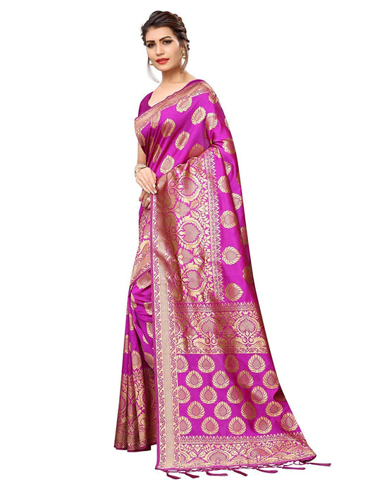 Pink Color Poly Silk Saree only in Bigswipe