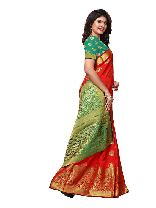 Red Color Poly Silk Saree