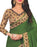 Designer Printed Saree With Blouse Dark Green Color only in Bigswipe