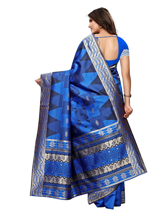 Blue, Black Color Poly Silk Saree only in Bigswipe