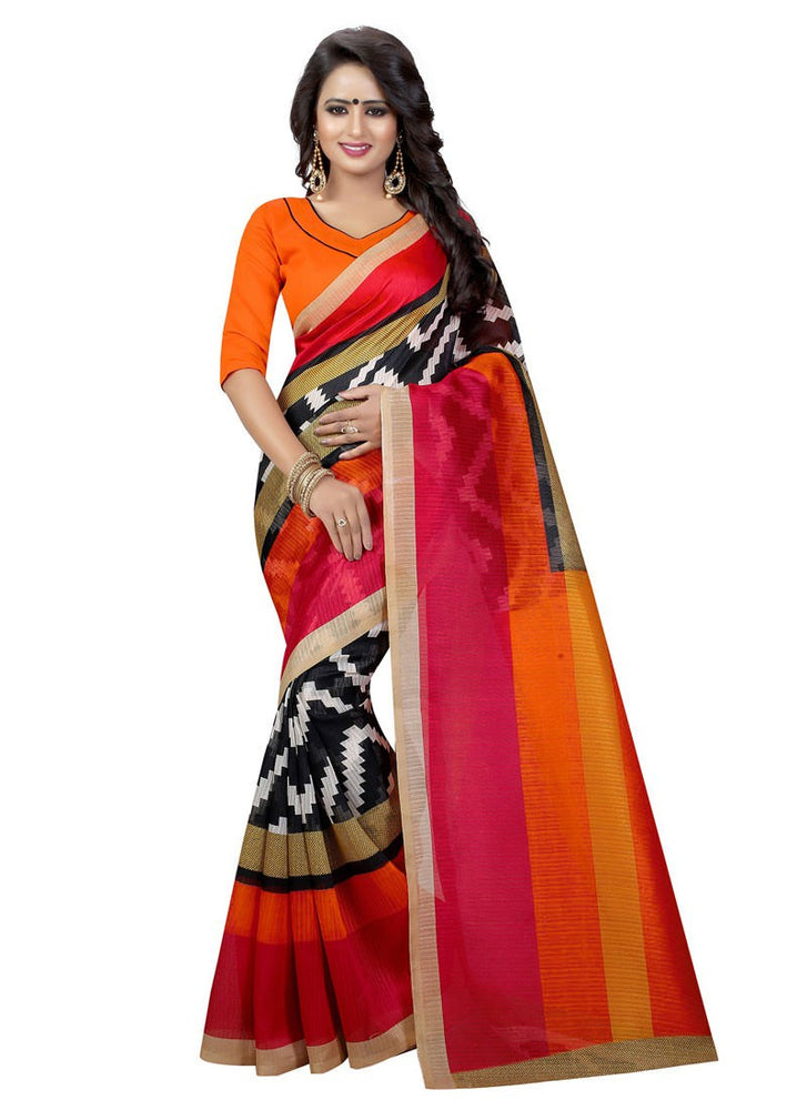 Black,Multi Color Art Silk Saree only in Bigswipe