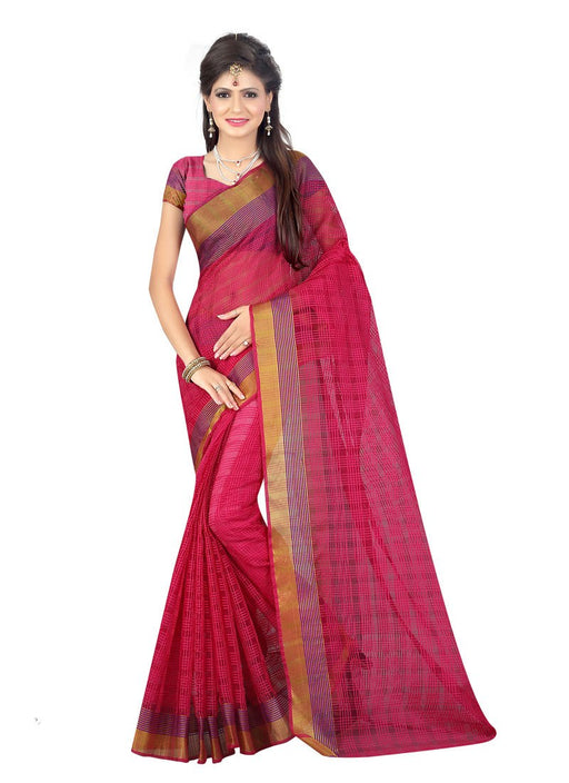 Pink,Golden Color Poly Silk Saree only in Bigswipe