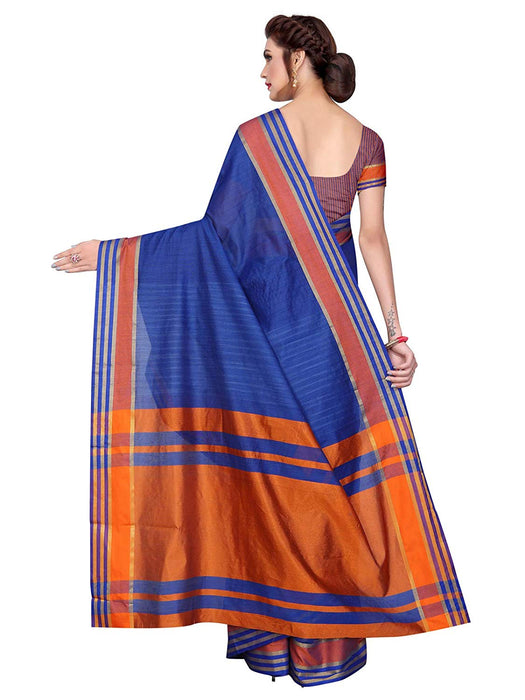 Blue Color Chanderi Silk Saree only in Bigswipe