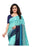 Turquoise, Navy Blue, Multi Color Georgette Plain Work Saree