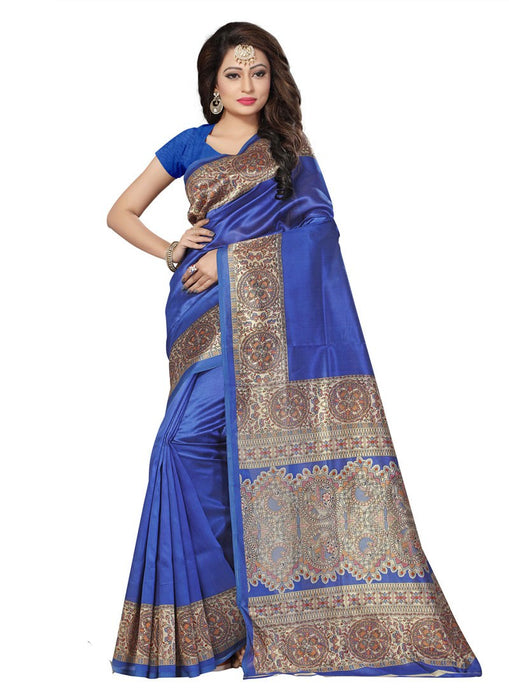 Blue Color Poly Silk Saree only in Bigswipe