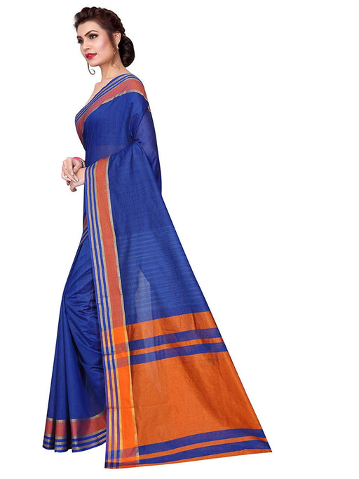 Blue Color Chanderi Silk Saree only in Bigswipe