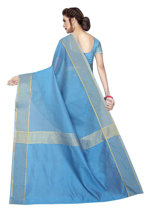 Blue Color Poly Silk Saree only in Bigswipe