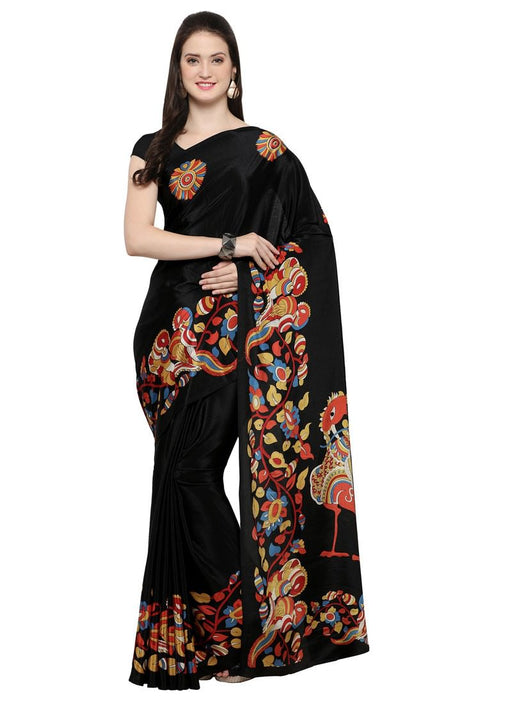 Black,Multi Color Crushed Georgette Saree only in Bigswipe