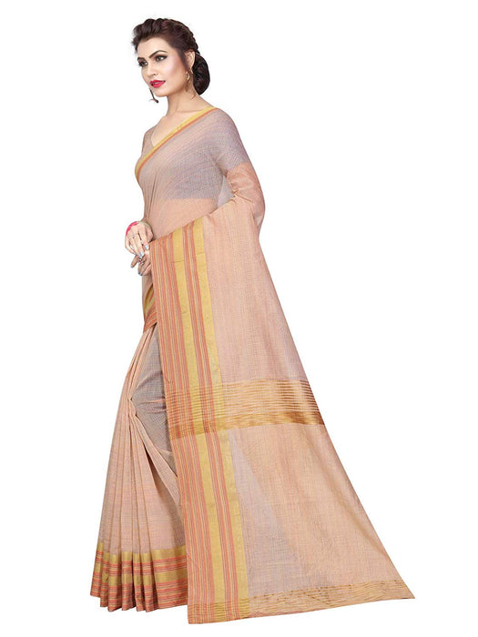 Beige Color Poly Silk Saree only in Bigswipe