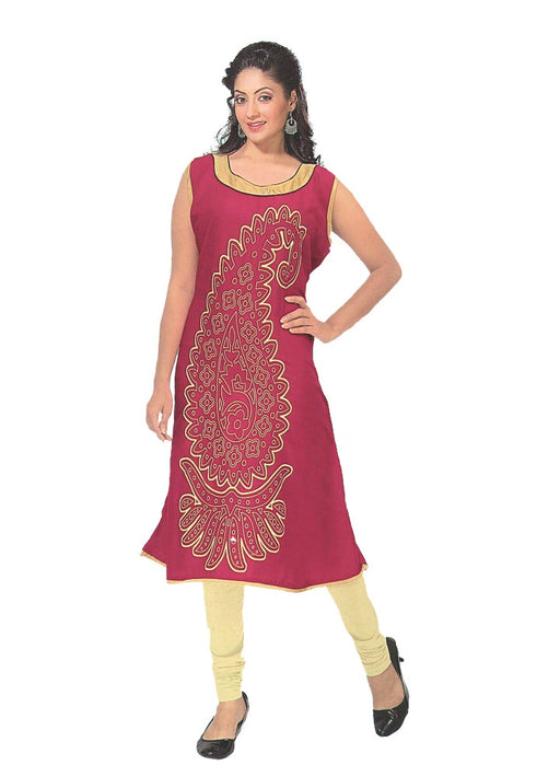 Maroon Printed Anarkali Flared Kurti only in Bigswipe