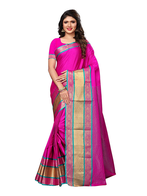 Pink Color Poly Silk Saree only in Bigswipe