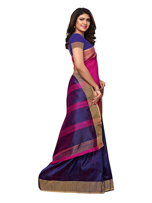 Pink, Purple Color Bhagalpuri Silk Saree only in Bigswipe