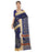 Navy Blue, Beige Color Crepe Saree only in Bigswipe