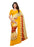 Yellow, Multi Color Georgette Printed Work Saree