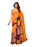 Orange, Multi Color Chiffon Printed Work Saree only in Bigswipe